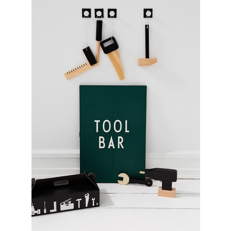 Design Letters message board, A3 dark green OUTLET Børneneskartel.dk